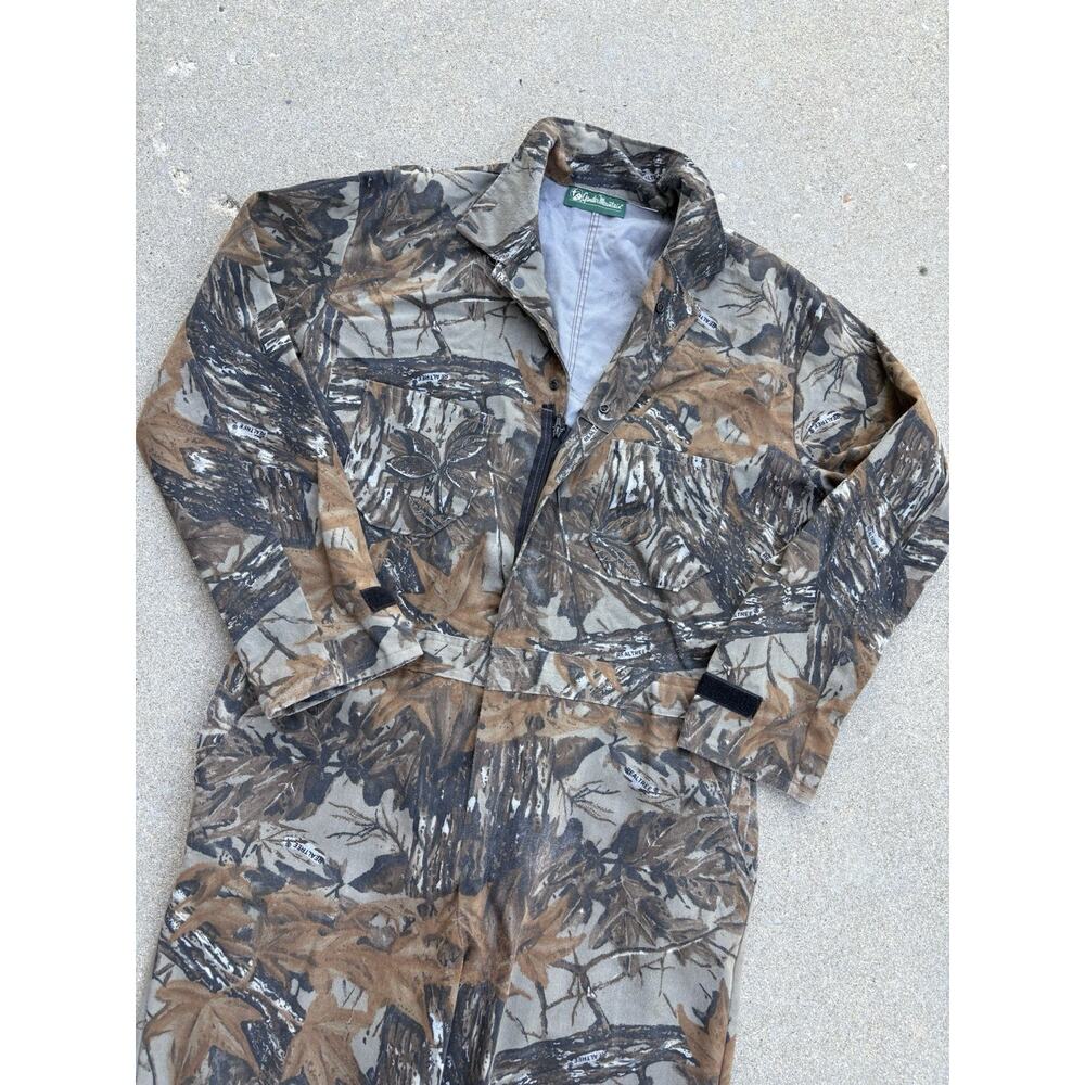 Vintage Gander Mtn USA Coveralls Jumpsuit Realtree Camo Men's Size XL 42x32